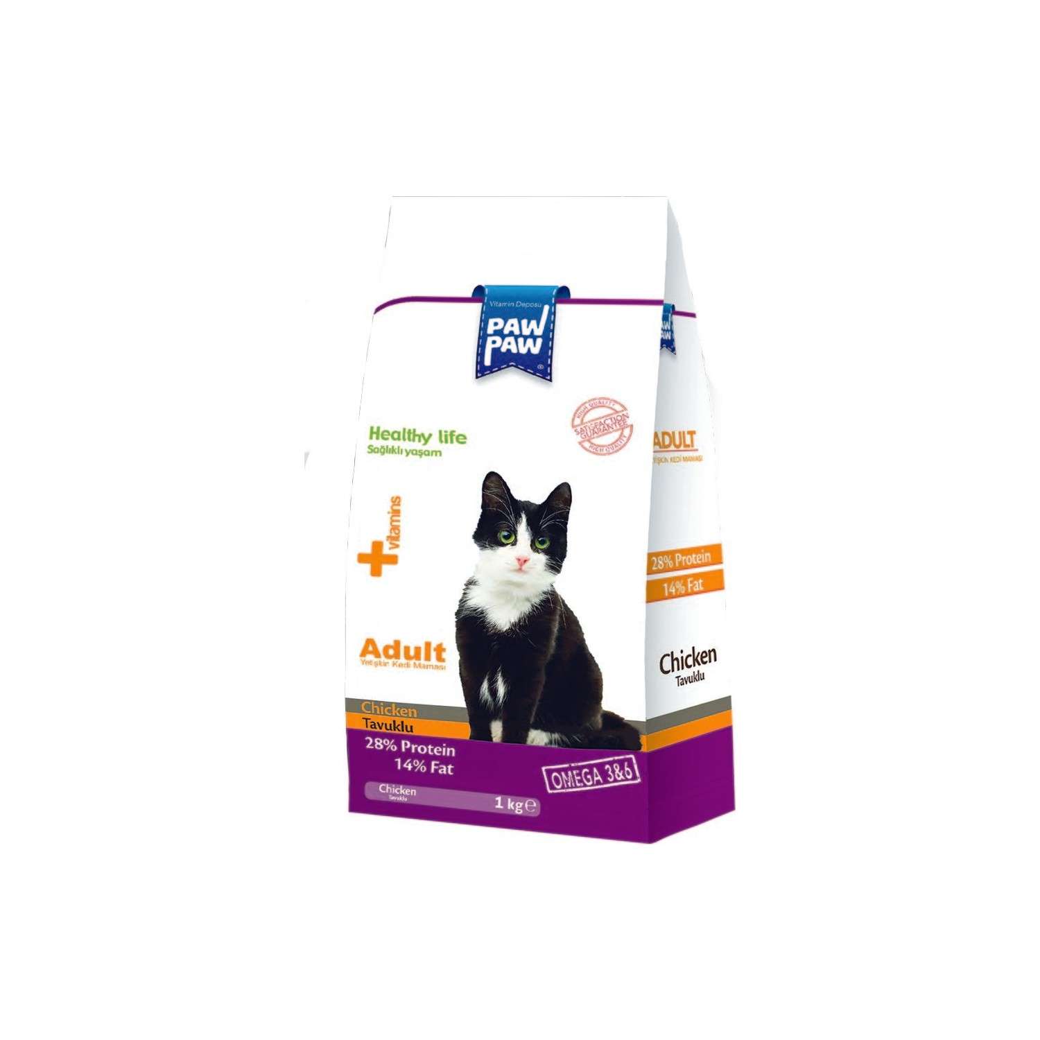 Paw Paw Kedi Maması Tavuklu 1 KG Uygun Alışveriş Taso Market