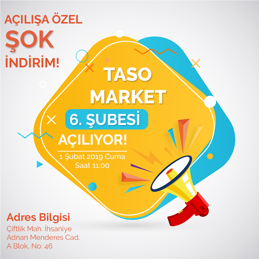 Taso Market 6. Şubesi Açılıyor!