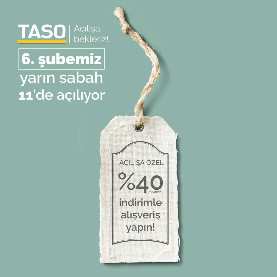 Taso Market İhsaniye Şubemiz Yarın Açılıyor!