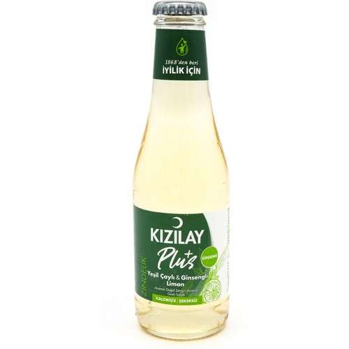 KIZILAY YEŞİL ÇAY GİNSENG LİMON MADEN SUYU 200 ML