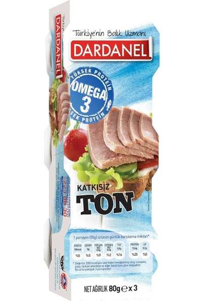 Dardanel Bitkisel Yağlı Ton Balığı 80 GR x 3