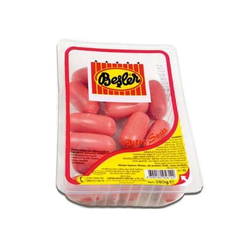Beşler Kokteyl Piliç Sosis 280 GR için hemen sipariş verin, kapınıza getirelim! Beşler Kokteyl Piliç Sosis 280 GR