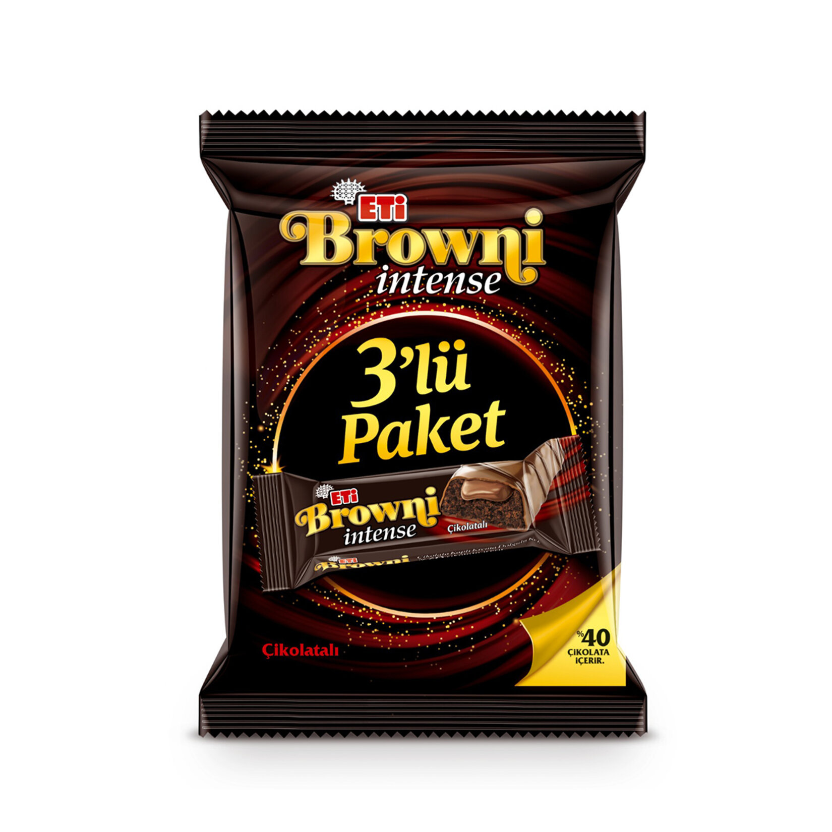 Eti Browni Intense Çikolata Kaplı Kek 3'lü 150g