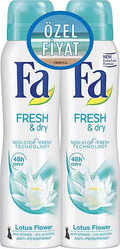 Fa Fresh & Dry  2'li Paket Deo Sprey 150 ML