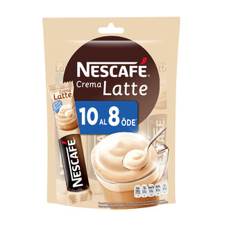 Nescafe Crema Latte 17 G 10'lu (10 Al 8 Öde)
