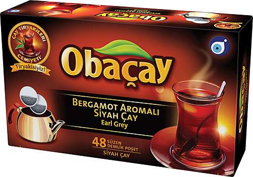 Obaçay Bergamot Aromalı Süzen Demlik Poşet Çay 48 Lİ