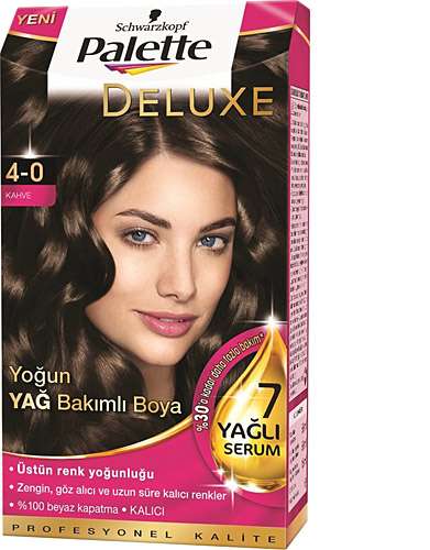 Palette Deluxe Kahve Saç Boyası 4-0 için hemen sipariş verin, kapınıza getirelim! Palette Deluxe Kahve Saç Boyası 4-0