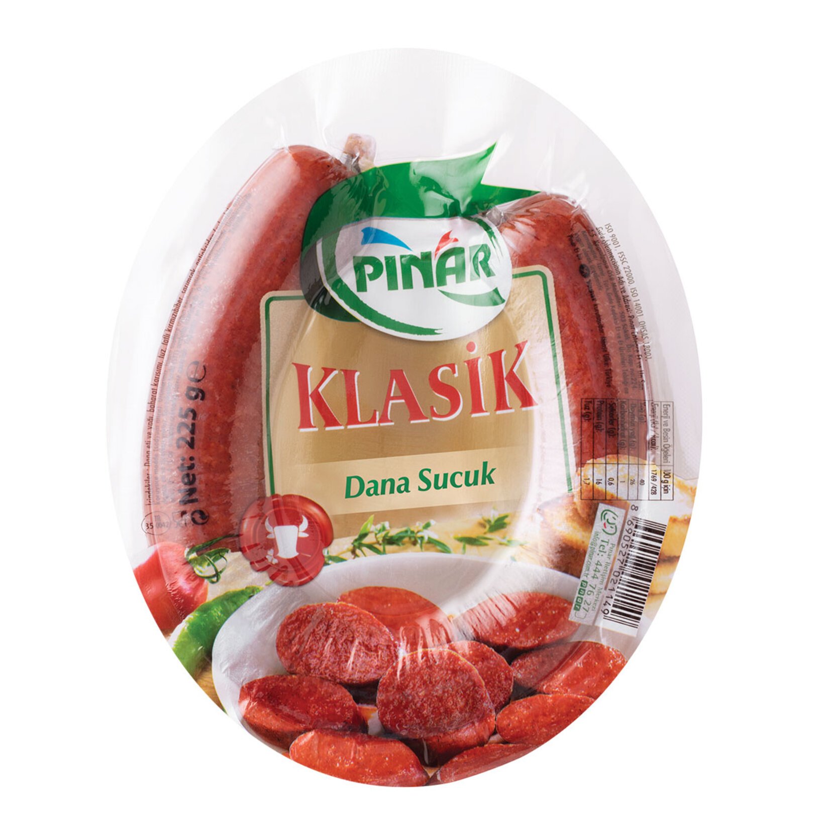 Pınar Klasik Kangal Sucuk Acılı 225 G
