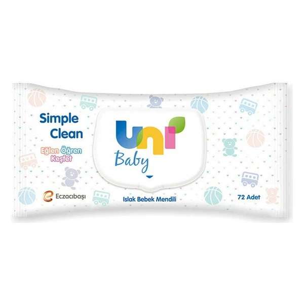 Uni Baby Simple Clean 72 Yaprak Islak Mendil